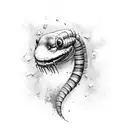 worm tattoo design idea