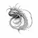 worm tattoo design idea