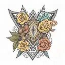 "A Walking Paradox" written in between flowery tribal arrow minimalist sternum tattoo tattoo design idea