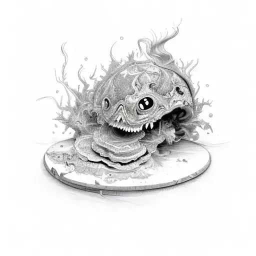 weed with schizophrenia  tattoo design idea