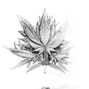 weed with schizophrenia  tattoo design idea