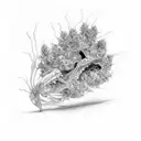 weed with schizophrenia  tattoo design idea