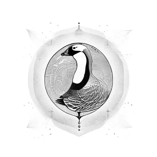 Goose tattoo design idea