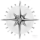 A compass surrounded by open books, symbolizing the endless journey of knowledge and exploration tattoo design idea
