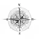 A compass surrounded by open books, symbolizing the endless journey of knowledge and exploration tattoo design idea