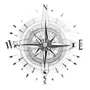 A compass surrounded by open books, symbolizing the endless journey of knowledge and exploration tattoo design idea