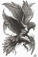 Icarus tattoo design idea