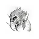 rear view mirror tattoo design idea