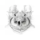 rear view mirror tattoo design idea