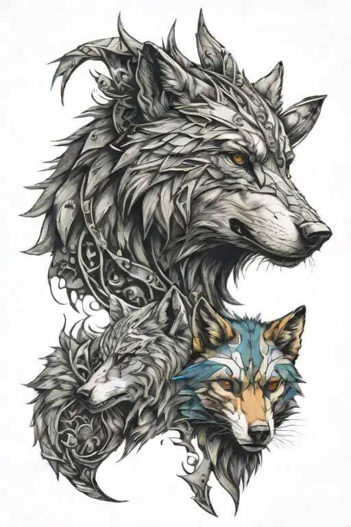 the witcher 3 wolf tattoo design idea