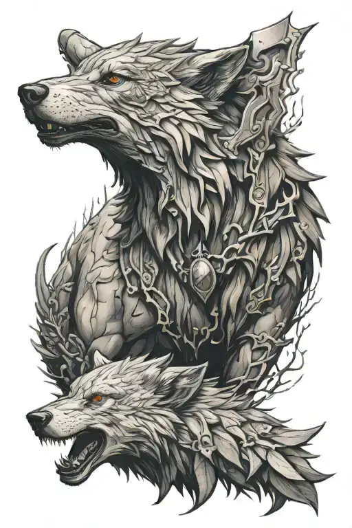 the witcher 3 wolf tattoo design idea