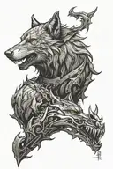 the witcher 3 wolf tattoo design idea