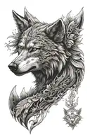 the witcher wolf tattoo design idea