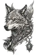 the witcher wolf tattoo design idea