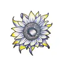 sunflower tattoo design idea