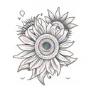 sunflower tattoo design idea