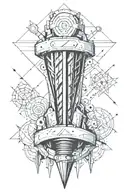 drill auger tattoo design idea