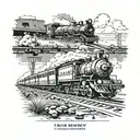 train robbery tattoo design idea