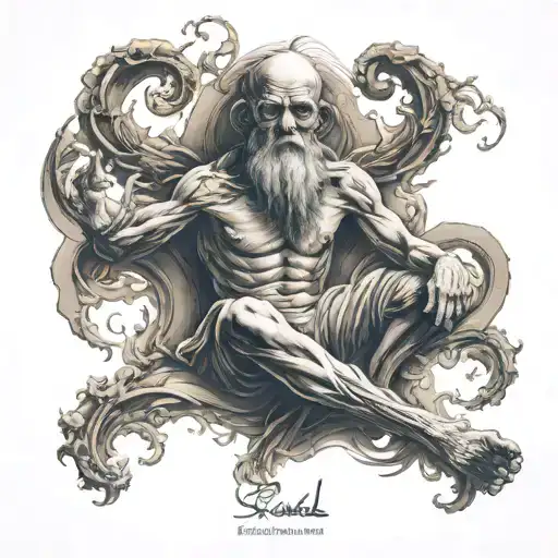 create a soul leaving behind the body to attain eternal peace  tattoo design idea