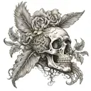 create a soul leaving behind the body to attain eternal peace  tattoo design idea