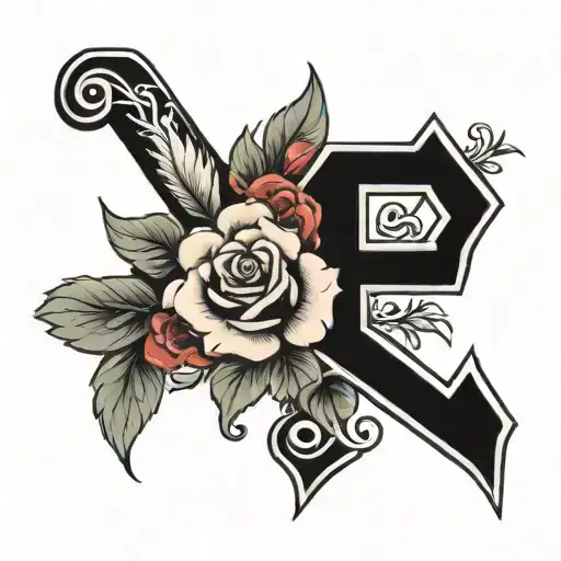 number 18 doubled tattoo design idea