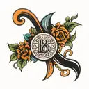 number 18 doubled tattoo design idea