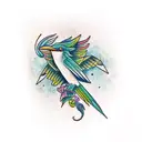 quetzal bird forearm   tattoo design idea