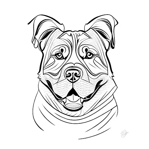 A majestic rottweiler surrounded by a vibrant abstract art background tattoo design idea