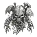 warhammer 40k necron tattoo design idea