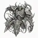 warhammer 40k necron tattoo design idea