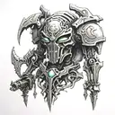 warhammer 40k necron tattoo design idea