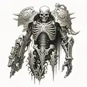 warhammer 40k necron tattoo design idea
