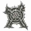 warhammer 40k chaos symbol tattoo design idea