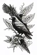 Two Headed Crow tattoo design idea