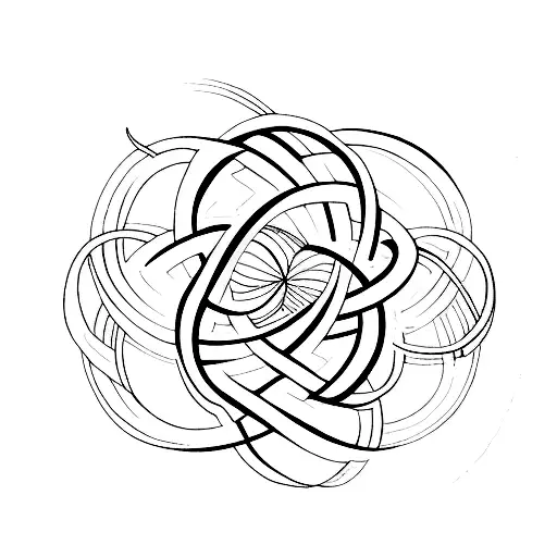 Infinity symbol intertwined with lunar phases of September 29, 2023 tattoo design idea