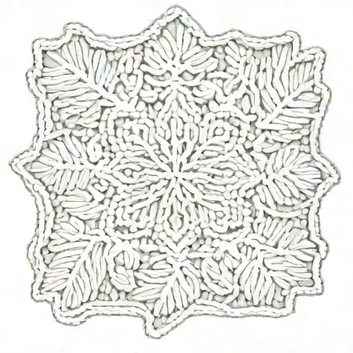 crochet granny square include leaves or plants tattoo design idea