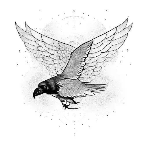 Raven Wings tattoo design idea