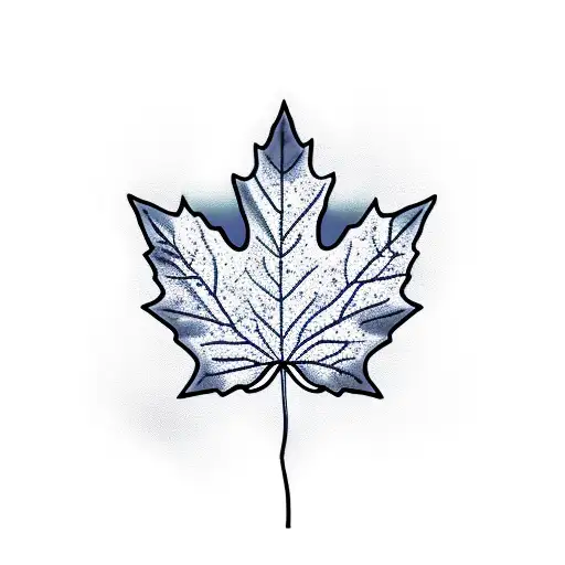 maple leaf with an ermine from britanny flag tattoo design idea