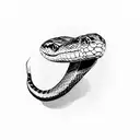 snake and lips tattoo design idea