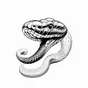 snake and lips tattoo design idea