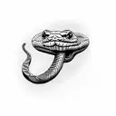 snake and lips tattoo design idea