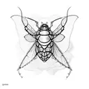 cyber cicada tattoo design idea