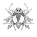 hacker ant  tattoo design idea