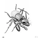 hacker ant  tattoo design idea