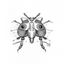 hacker ant  tattoo design idea