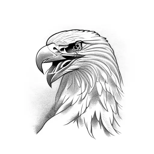 a white-tailed eagle holding a cobra in its talons with its beak open as it shouted at a snake. chest tattoo design idea