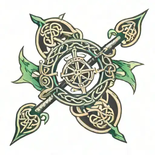 celtic anchor intertwined tattoo design idea