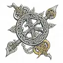 celtic anchor intertwined tattoo design idea