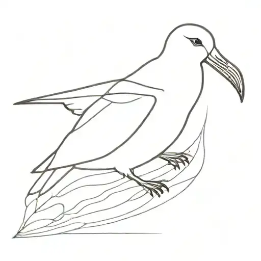 albatross bird tattoo design idea