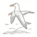 albatross bird tattoo design idea